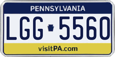 PA license plate LGG5560