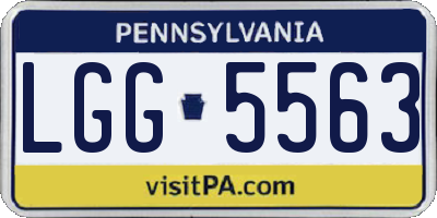 PA license plate LGG5563