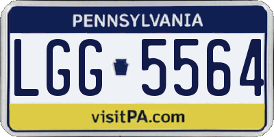 PA license plate LGG5564