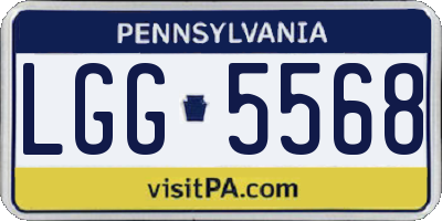 PA license plate LGG5568