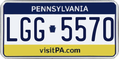 PA license plate LGG5570