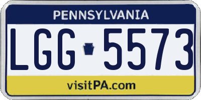 PA license plate LGG5573