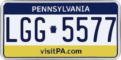PA license plate LGG5577