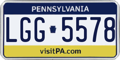 PA license plate LGG5578