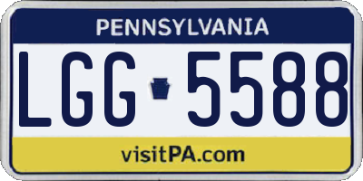 PA license plate LGG5588