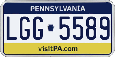 PA license plate LGG5589