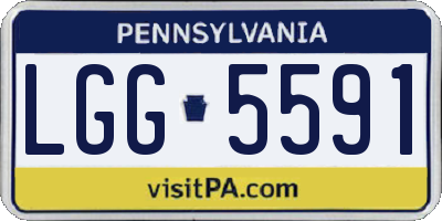 PA license plate LGG5591