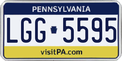 PA license plate LGG5595