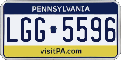 PA license plate LGG5596