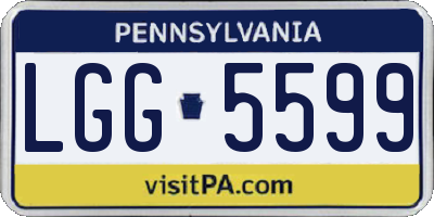 PA license plate LGG5599