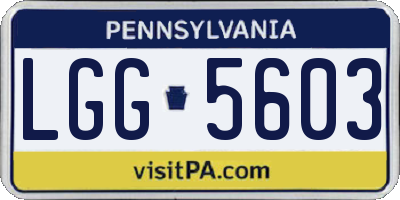 PA license plate LGG5603