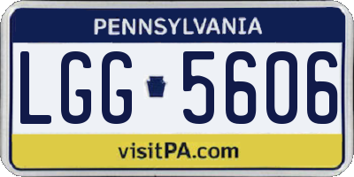 PA license plate LGG5606