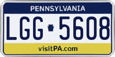 PA license plate LGG5608