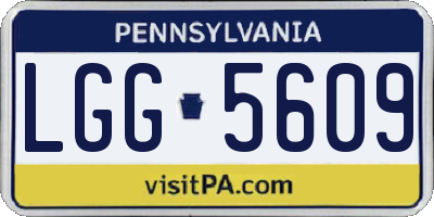 PA license plate LGG5609