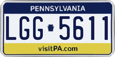 PA license plate LGG5611