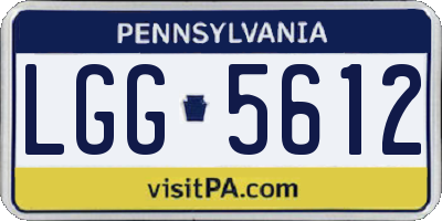 PA license plate LGG5612
