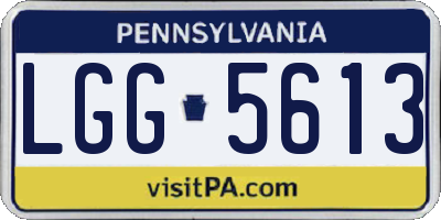 PA license plate LGG5613