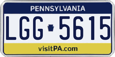 PA license plate LGG5615
