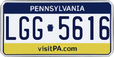 PA license plate LGG5616