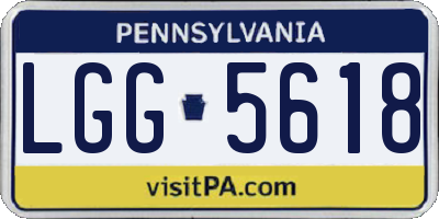 PA license plate LGG5618