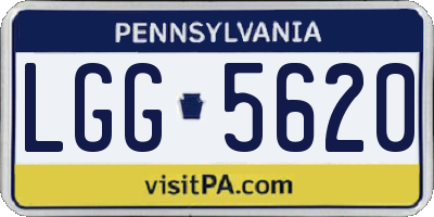 PA license plate LGG5620