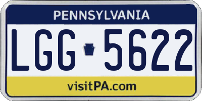 PA license plate LGG5622