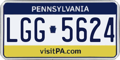 PA license plate LGG5624