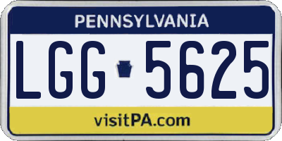 PA license plate LGG5625