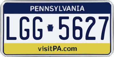 PA license plate LGG5627