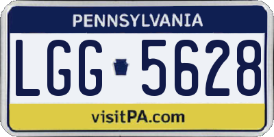 PA license plate LGG5628