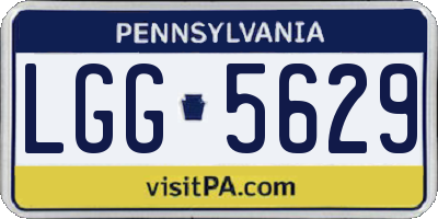 PA license plate LGG5629