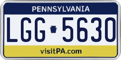 PA license plate LGG5630