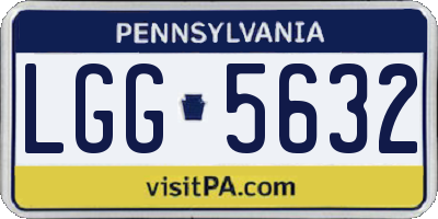 PA license plate LGG5632