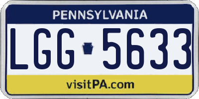 PA license plate LGG5633