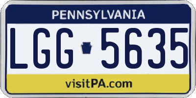 PA license plate LGG5635
