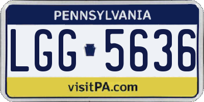 PA license plate LGG5636