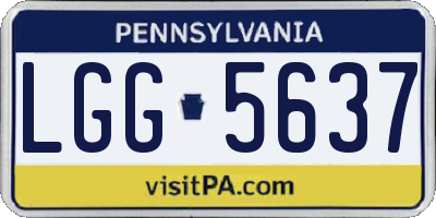 PA license plate LGG5637