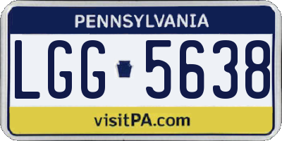 PA license plate LGG5638