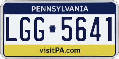 PA license plate LGG5641