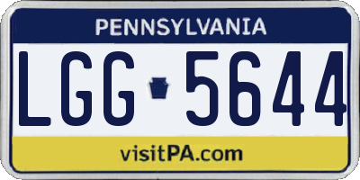 PA license plate LGG5644