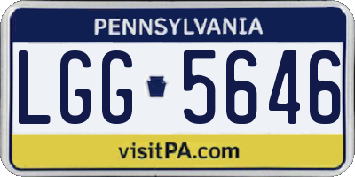 PA license plate LGG5646