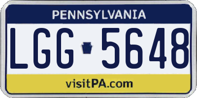 PA license plate LGG5648