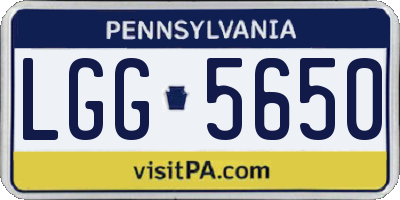 PA license plate LGG5650