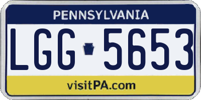PA license plate LGG5653
