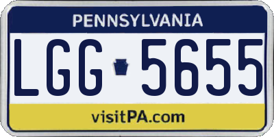 PA license plate LGG5655