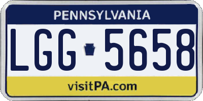 PA license plate LGG5658