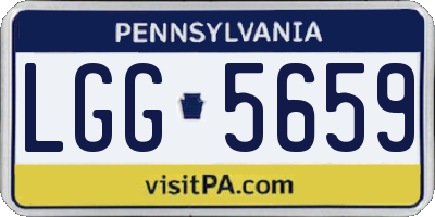 PA license plate LGG5659
