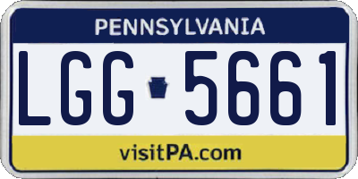 PA license plate LGG5661
