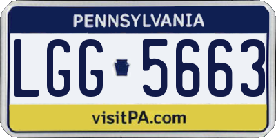 PA license plate LGG5663