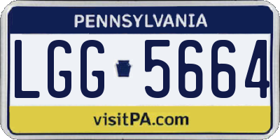 PA license plate LGG5664